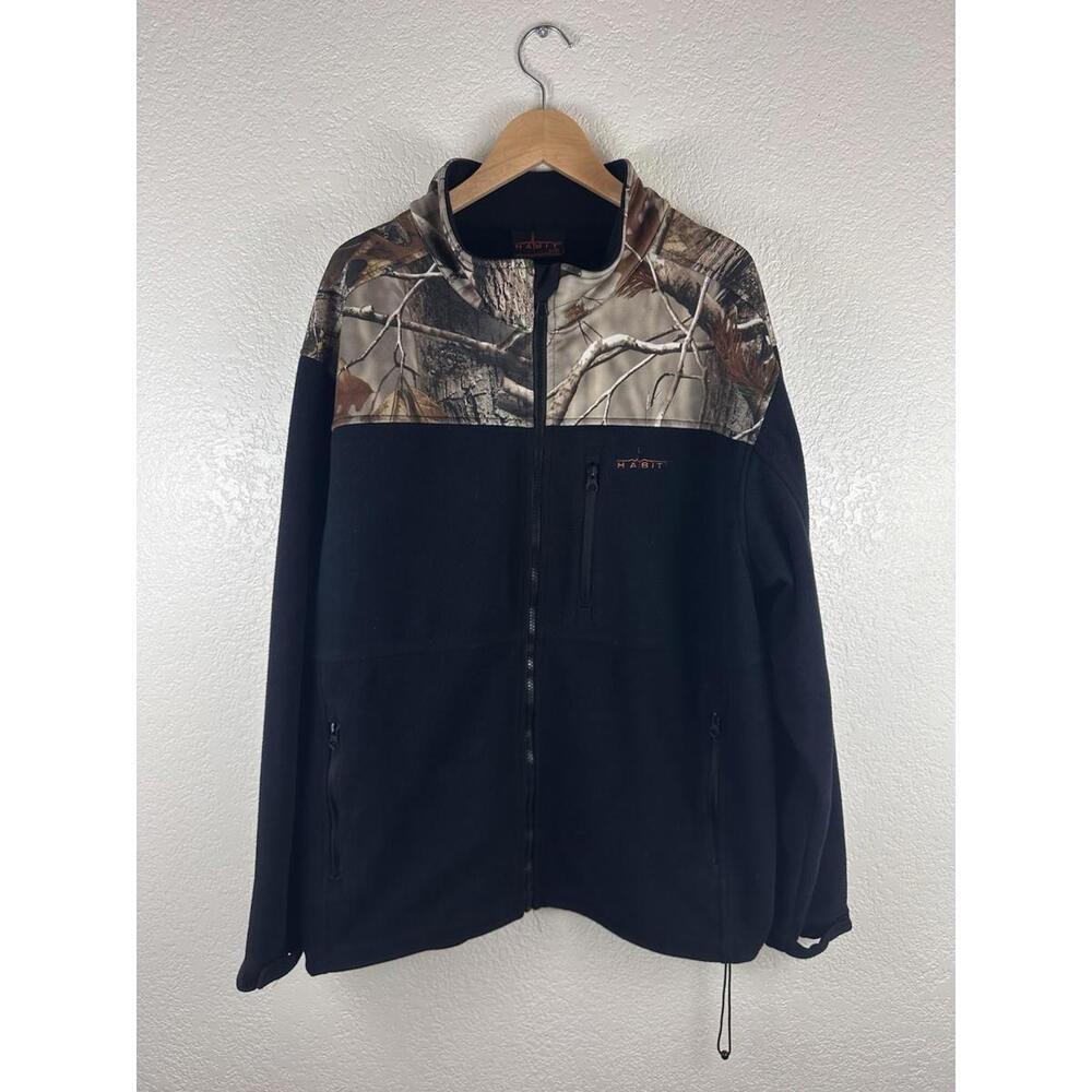 Habit Realtree camouflage solid black fleece